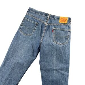 Levi's‎ 550 Mens Blue Relaxed Fit Straight Leg Jeans Y2K Distressed Denim 36x32